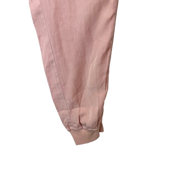 Veronica Beard Joggers Womens Chambray Elastic High Rise Pockets Stretch Pink 8 - Picture 6 of 10